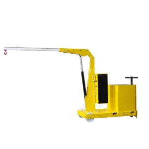 Restricted access lifting crane model GZ1000BP with telescopic jib arm side view