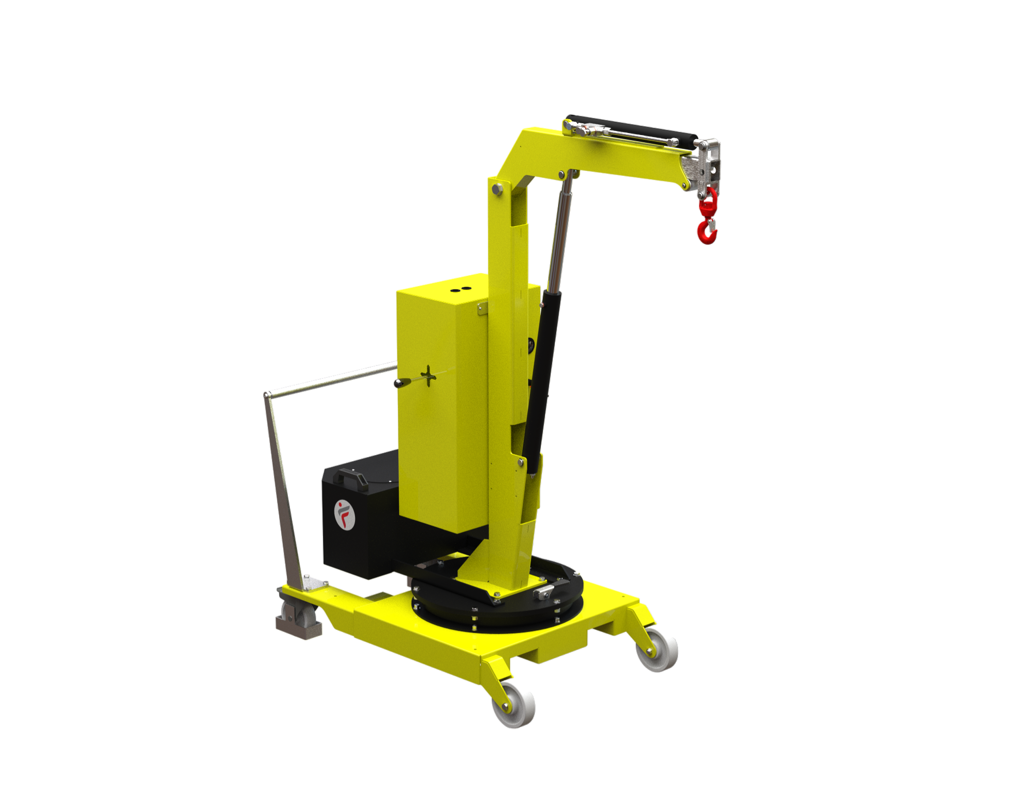 01B2SE_400 counterbalanced mini crane with electric arm to lift loads of 200 kg