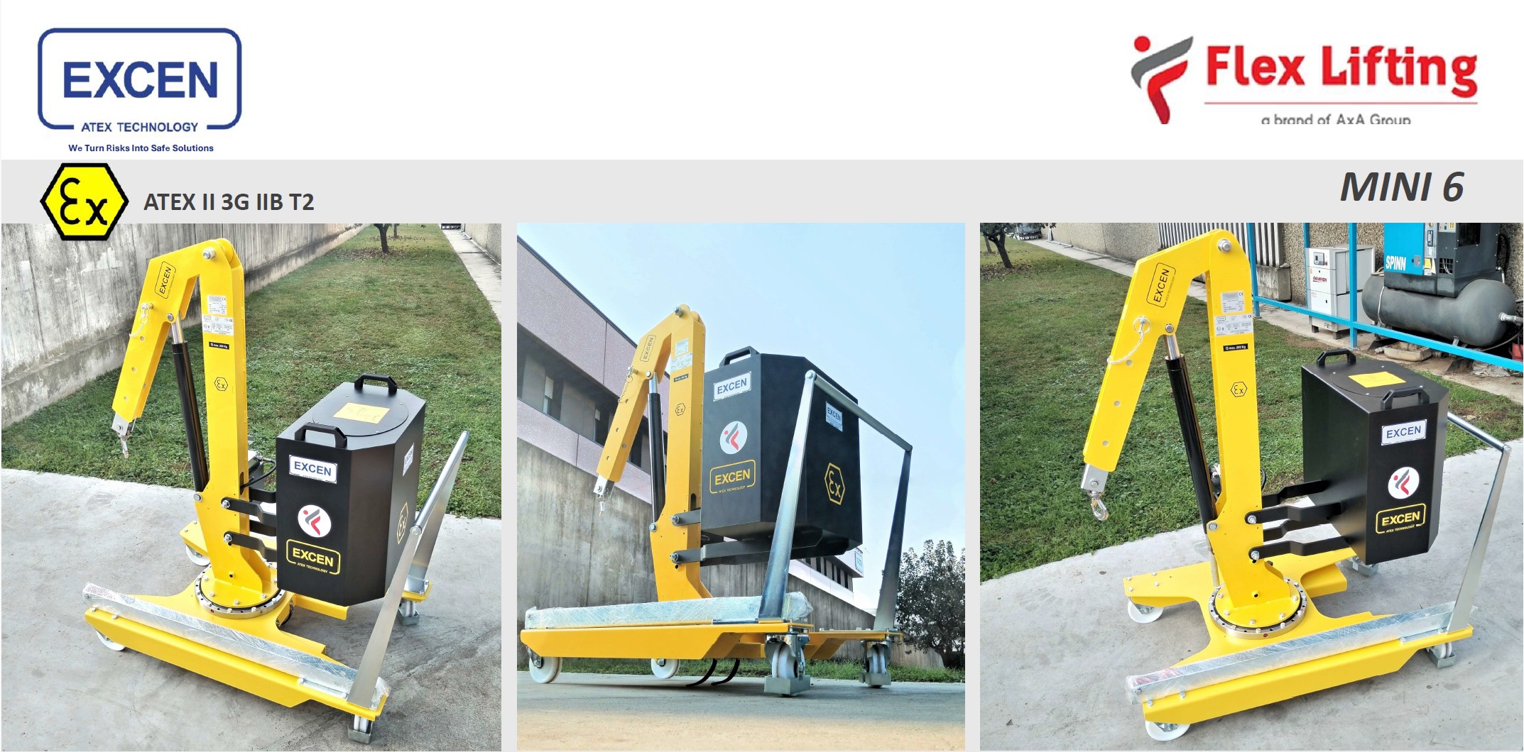 mini gru Atex modello 01M5 per carichi fino a 500 kg