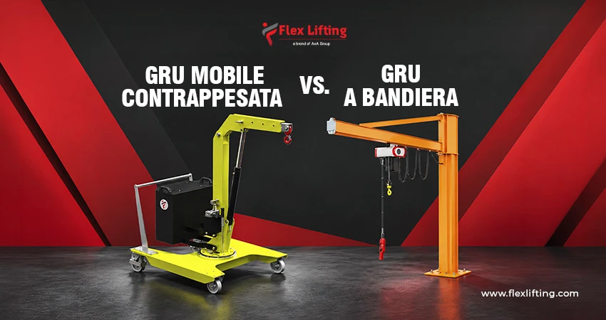 Counterbalanced Mobile Crane vs. Jib Crane italy